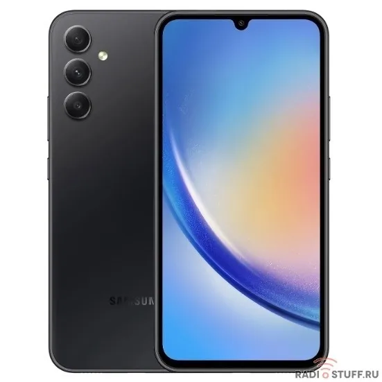 Смартфон Samsung SM-A346E Galaxy A34 5G 256Gb 8Gb графит моноблок 3G 4G 2Sim 6.6" 1080x2340 Android 13 48Mpix 802.11 a/b/g/n/ac NFC GPS GSM900/1800 GSM1900 Protect microSD max1024Gb
