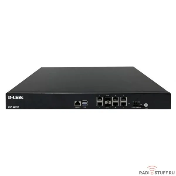 D-Link DSA-2208X/A1A Сервисный маршрутизатор с 6 настраиваемыми портами 10/100/1000Base-T и 2 портами 10GBase-X SFP+