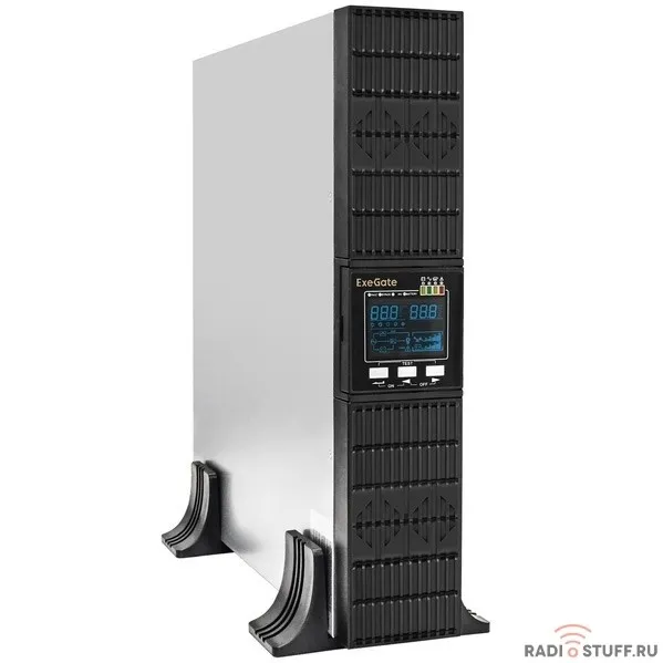 Exegate EX293050RUS ИБП On-line ExeGate PowerExpert ULS-3000.LCD.AVR.1SH.2C13.USB.RS232.SNMP.2U <3000VA/3000W, On-Line, PF=1, LCD, 1*Schuko+2*C13, RS232, USB, SNMP-slot, Rackmount 2U/Tower, металличес