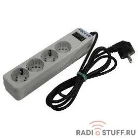ZIS Сетевой фильтр m Max 3m {4 розетки, увеличенная мощность 3300 Вт} 3м