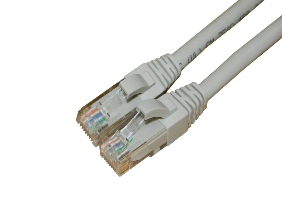 Патч-корд UTP4 cat.6, 5.0м, литой коннектор, серый, Netko CKC