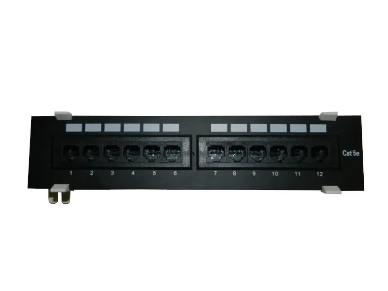 Патч-панель настенная MINI, UTP, 10", 12 портов RJ45, cat.5е, 1U, Dual Type, "L"