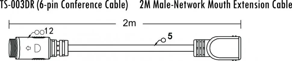 ITC TS-003DR Удлинитель 2 м.