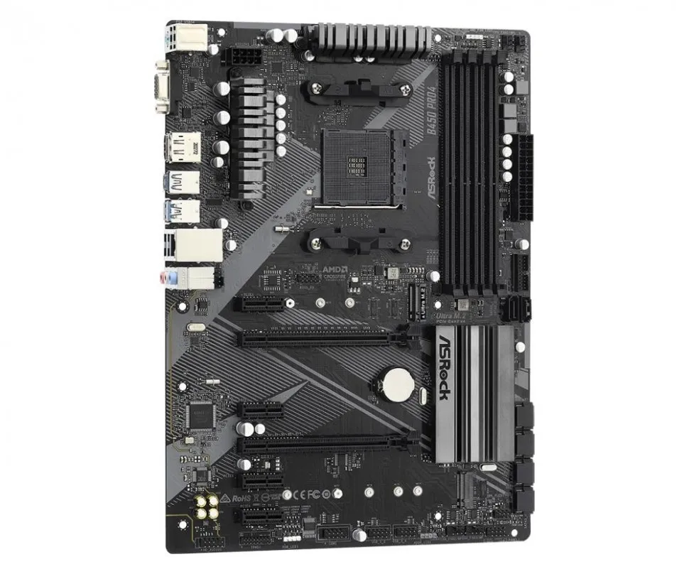 Материнская плата AMD B450 SAM4 ATX B450 PRO4 R2.0 ASROCK