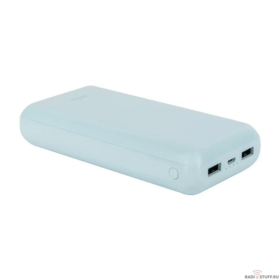 Perfeo Powerbank COLOR VIBE 20000 mah + Micro usb /In Micro usb /Out USB 1 А, 2.1A/ Blue (PF_D0170)