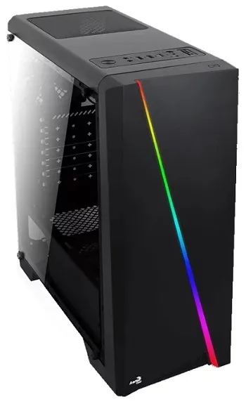 Корпус Aerocool Cylon, ATX, без БП, RGB-подсветка, окно, картридер, 1x USB 3.0 + 2x USB 2.0, 1х120 мм вентилятор в комплекте