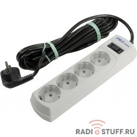 ZIS Сетевой фильтр Pilot mini {4 розетки, с заземлением} 10 м