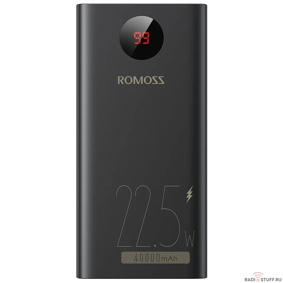 Romoss PEA40PF Мобильный аккумулятор 40000mAh 3A PD 2xUSB черный (1745856)