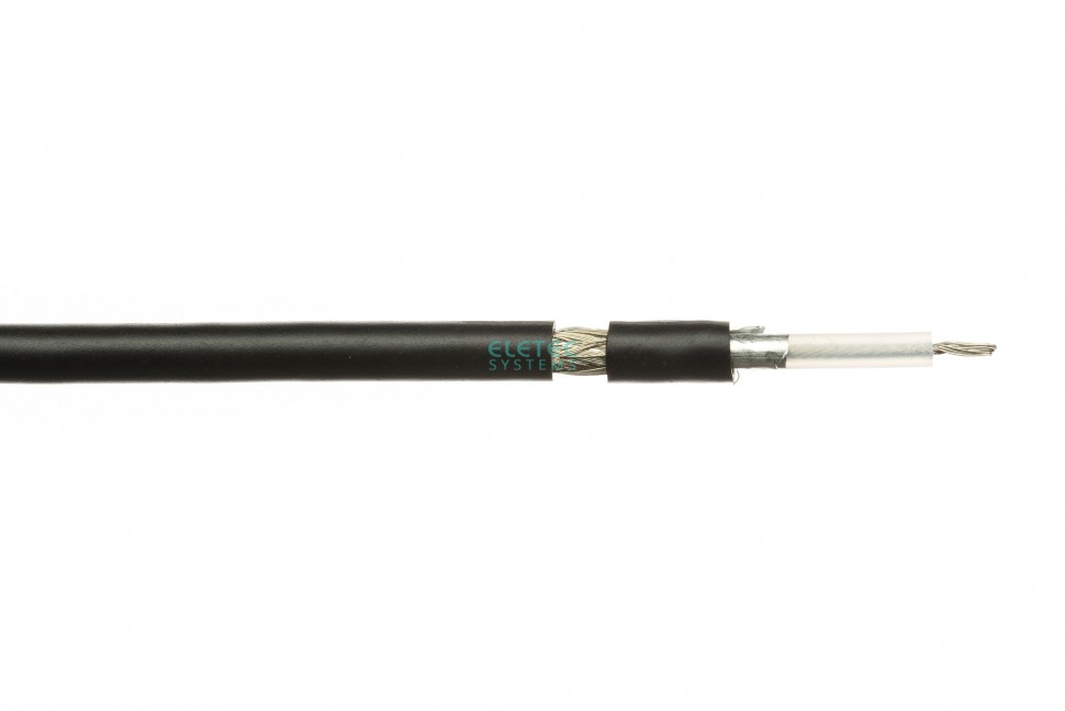 Кабель коаксиальный RG-58 A/U MIL17  50 Ом, экран 112%, черный, 100 м