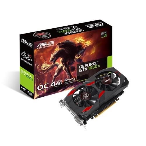 Видеокарта PCIE16 GTX1050TI 4GB GDDR5 CERBERUS-GTX1050TI-O4G ASUS